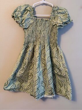 Hill House Smocked Puff Sleeve Kids Dress